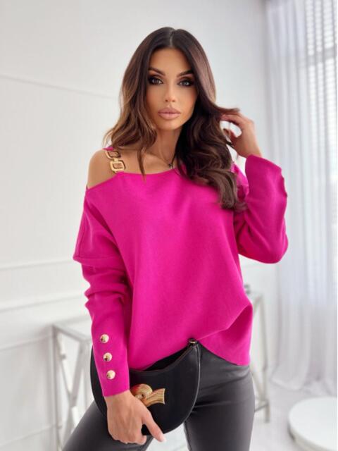 Asymmetrical Neck Buttoned Top - Beauty by Anjuli