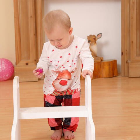 Baby Reindeer Top and Plaid Pants Set - Beauty by Anjuli