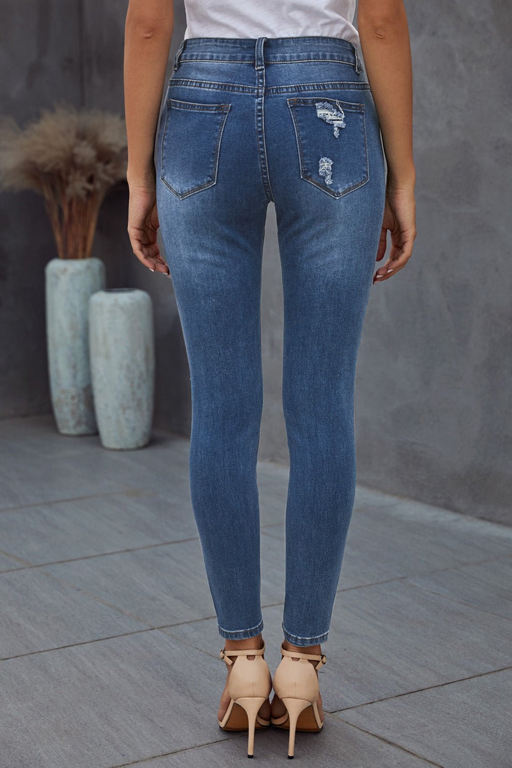 Baeful Vintage Skinny Ripped Jeans - Beauty by Anjuli